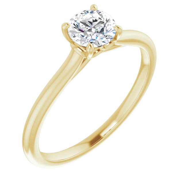 1/2ct Round Brilliant Moissanite Solitaire Engagement Ring