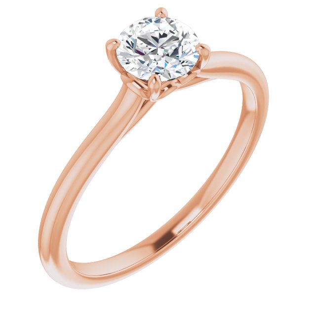 1/2ct Round Brilliant Moissanite Solitaire Engagement Ring