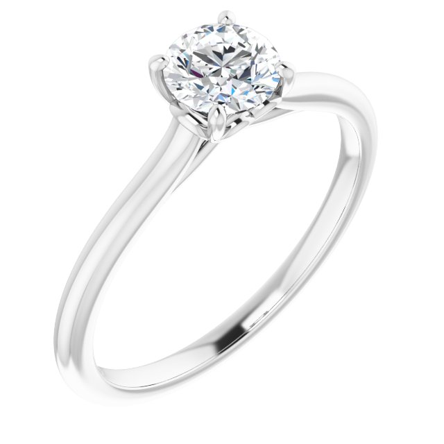 1/2ct Round Brilliant Moissanite Solitaire Engagement Ring