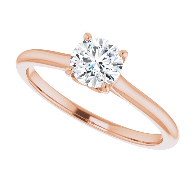 1/2ct Round Brilliant Moissanite Solitaire Engagement Ring