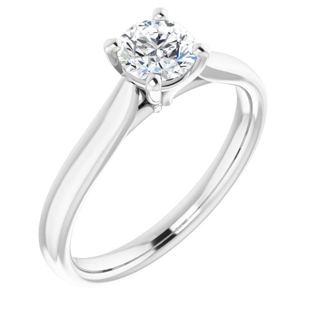 Half Carat Round Brilliant Lab Grown Diamond Engagement Ring