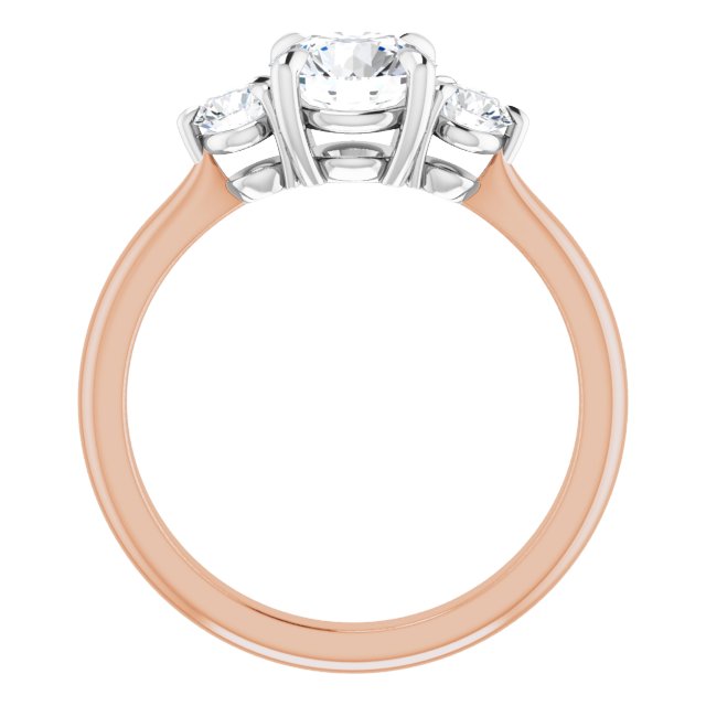 1.30ct Carat Round Brilliant Moissanite Three Stone Engagement Ring