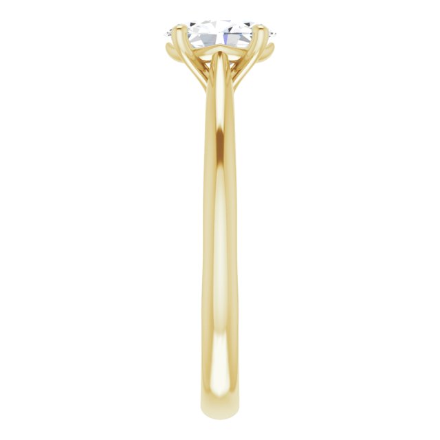 3/4ct Oval Moissanite Solitaire Ring