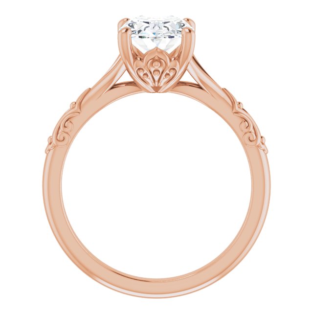 1.50ct Oval Moissanite Vintage Ring