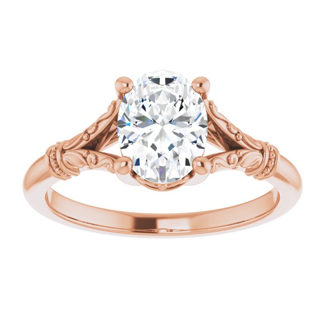 1.25ct Oval Moissanite Vintage Ring