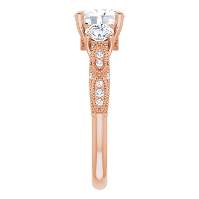 1.85ct Oval Moissanite Vintage Ring