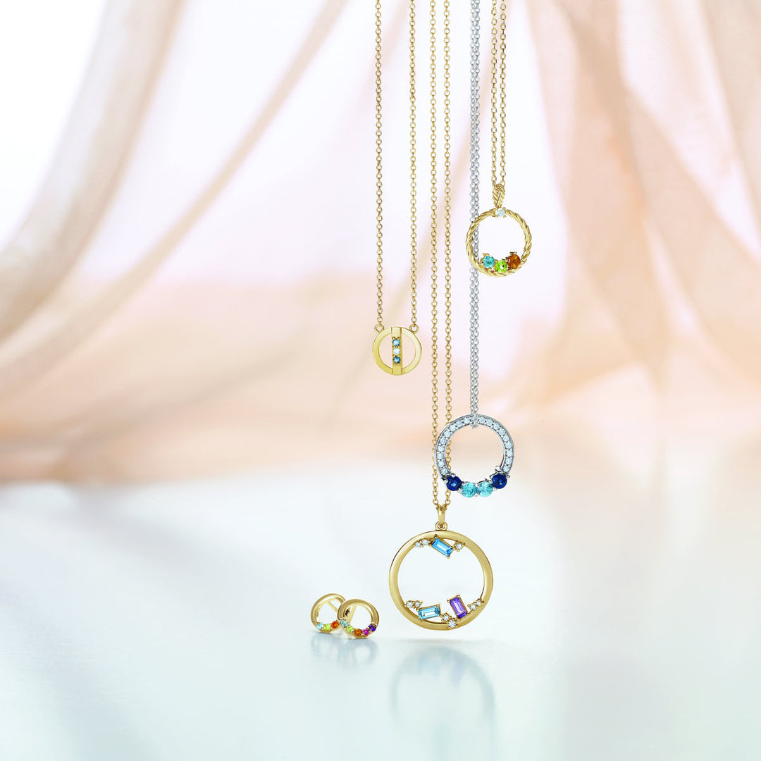 set these beautiful necklaces with personalized birthstones for the perfect memorable gift