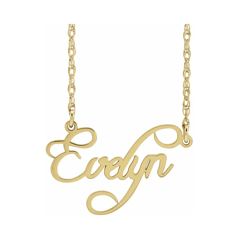 personalized necklaces and name plate jewellery