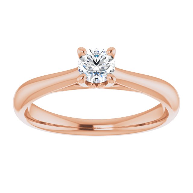0.30ct Round Brilliant Canadamark®Diamond Ring Rose Gold 2.3