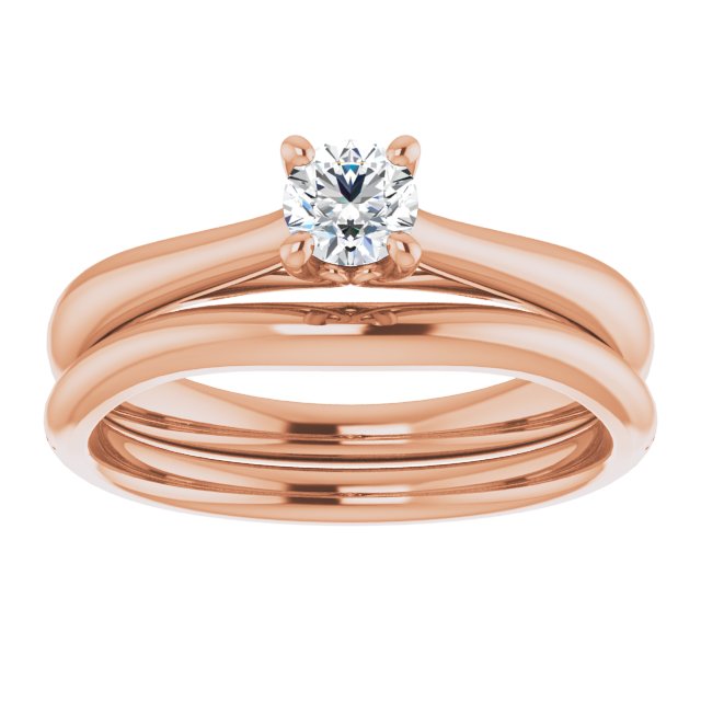 0.30ct Round Brilliant Canadamark®Diamond Ring Rose Gold 2.6