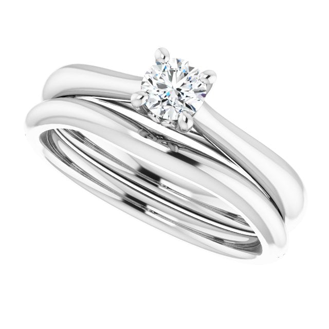 0.30ct Round Brilliant Canadamark®Diamond Ring White Gold 2.6