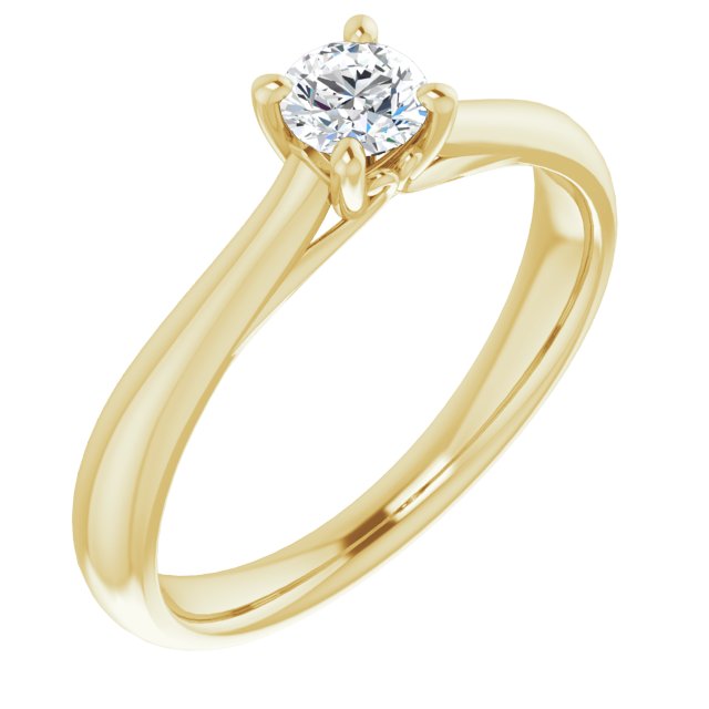 0.30ct Round Brilliant Canadamark®Diamond Ring Yellow Gold 2.1