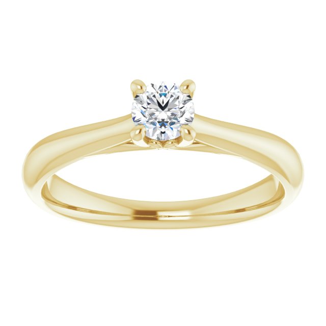 0.30ct Round Brilliant Canadamark®Diamond Ring Yellow Gold 2.3