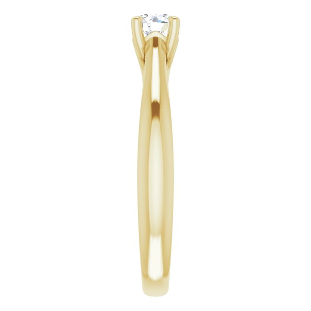 0.30ct Round Brilliant Canadamark®Diamond Ring Yellow Gold 2.4