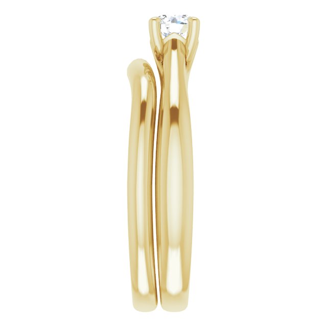 0.30ct Round Brilliant Canadamark®Diamond Ring Yellow Gold 2.6