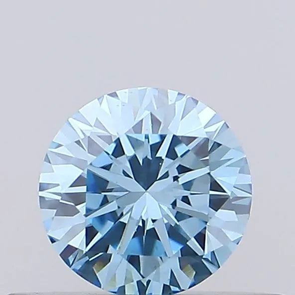 0.30ct Round Lab Grown Diamond (Colour Fancy Vivid Blue, Clarity VS1, Cut EX, IGI Certified)