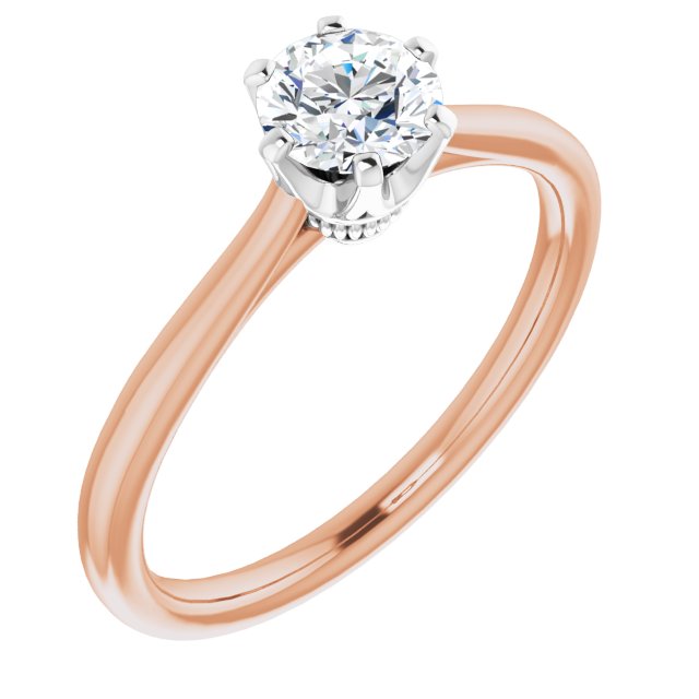 0.50ct Round Brilliant Lab Grown Diamond Solitaire Engagement Ring Rose Gold 2.1