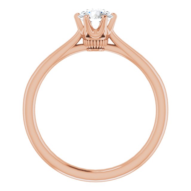 0.50ct Round Brilliant Lab Grown Diamond Solitaire Engagement Ring Rose Gold 2.2