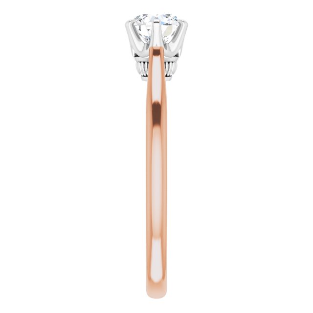 0.50ct Round Brilliant Lab Grown Diamond Solitaire Engagement Ring Rose Gold 2.4