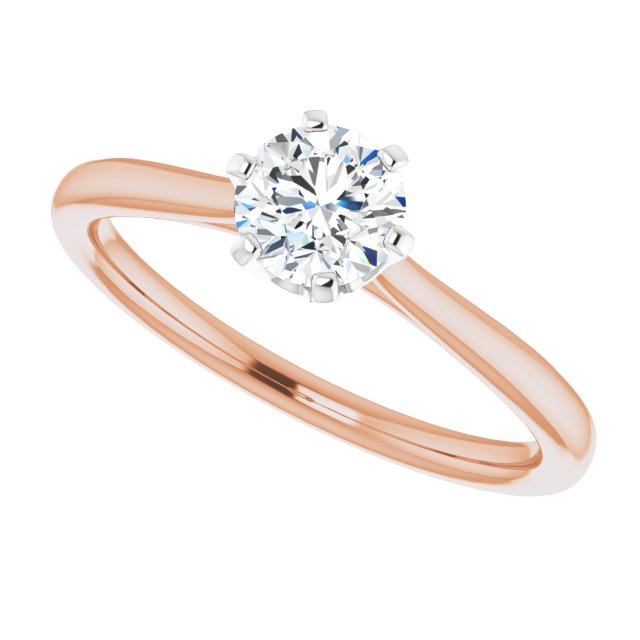 0.50ct Round Brilliant Lab Grown Diamond Solitaire Engagement Ring Rose Gold 2.5