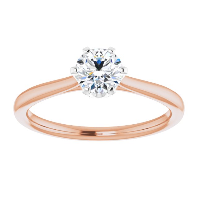 0.50ct Round Brilliant Lab Grown Diamond Solitaire Engagement Ring Rose Gold 2.6