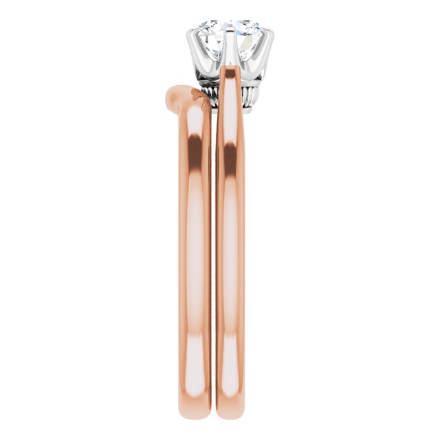 0.50ct Round Brilliant Lab Grown Diamond Solitaire Engagement Ring Rose Gold 2.7