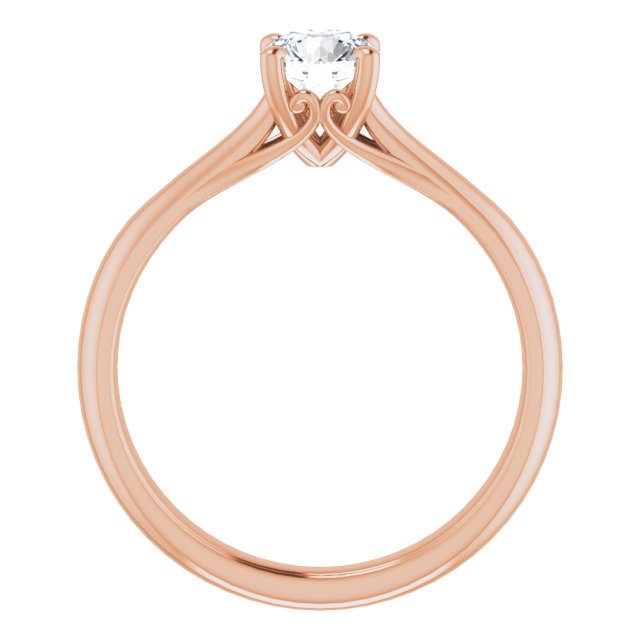 0.50ct Round Brilliant Lab Grown Diamond Solitaire Engagement Ring Rose Gold 2