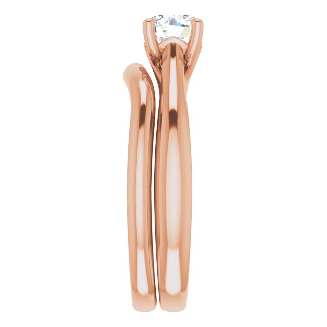 0.50ct Round Brilliant Lab Grown Diamond Solitaire Engagement Ring Rose Gold 5