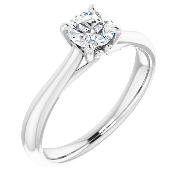 0.50ct Round Brilliant Lab Grown Diamond Solitaire Engagement Ring White Gold 1