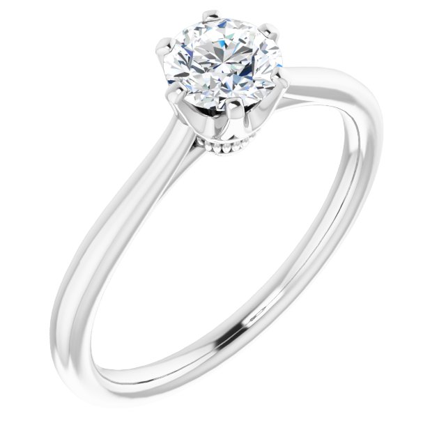 0.50ct Round Brilliant Lab Grown Diamond Solitaire Engagement Ring White Gold 2.1