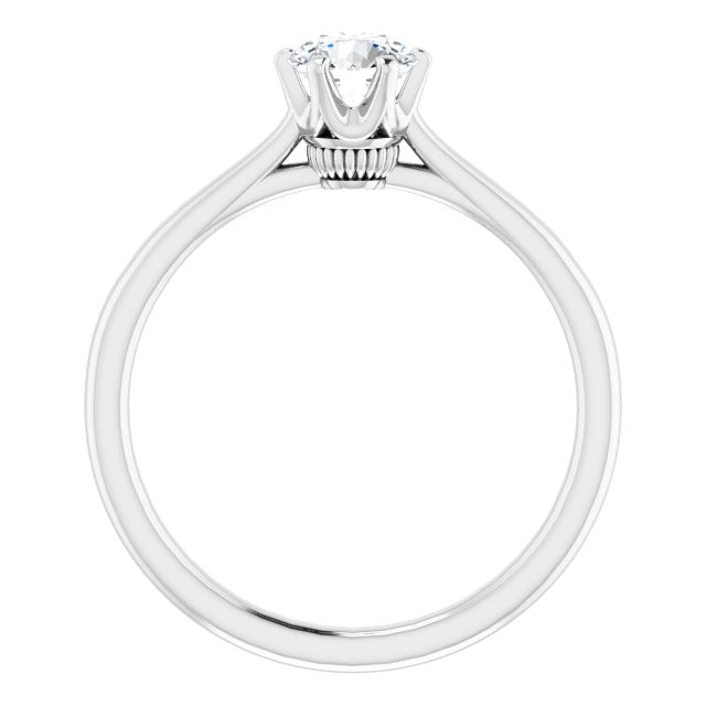 0.50ct Round Brilliant Lab Grown Diamond Solitaire Engagement Ring White Gold 2.2