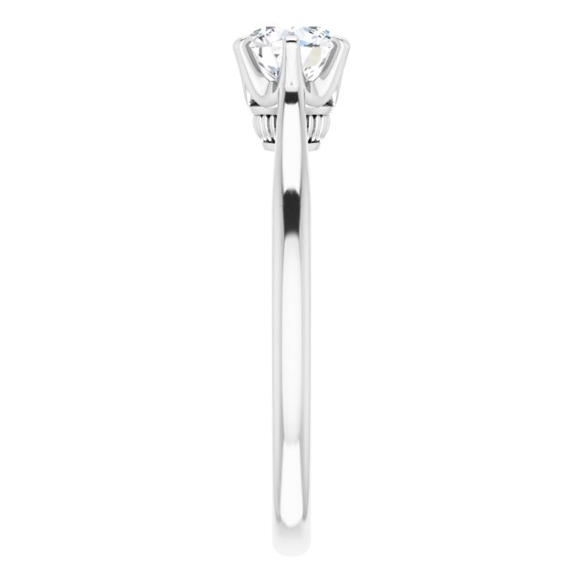 0.50ct Round Brilliant Lab Grown Diamond Solitaire Engagement Ring White Gold 2.4