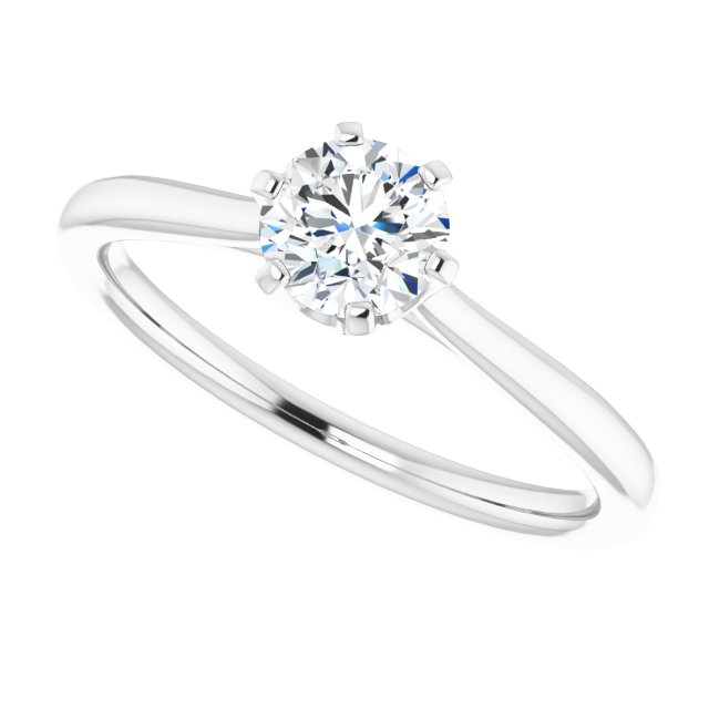0.50ct Round Brilliant Lab Grown Diamond Solitaire Engagement Ring White Gold 2.5