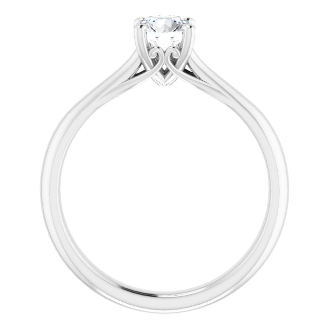 0.50ct Round Brilliant Lab Grown Diamond Solitaire Engagement Ring White Gold 3