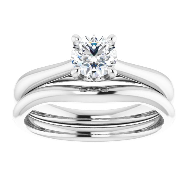 0.50ct Round Brilliant Lab Grown Diamond Solitaire Engagement Ring White Gold 6