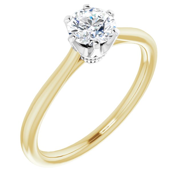 0.50ct Round Brilliant Lab Grown Diamond Solitaire Engagement Ring Yellow Gold 2.1