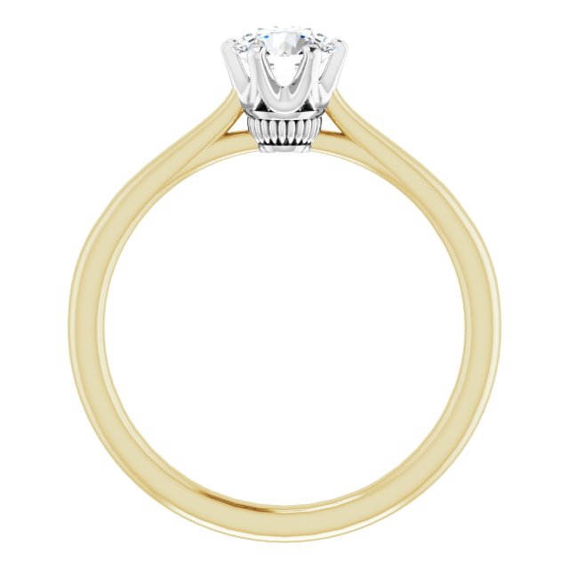 0.50ct Round Brilliant Lab Grown Diamond Solitaire Engagement Ring Yellow Gold 2.2