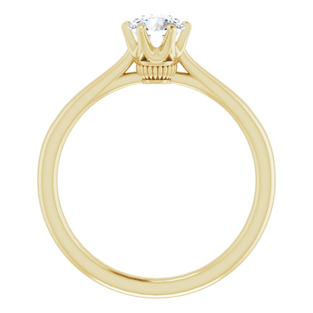 0.50ct Round Brilliant Lab Grown Diamond Solitaire Engagement Ring Yellow Gold 2.3