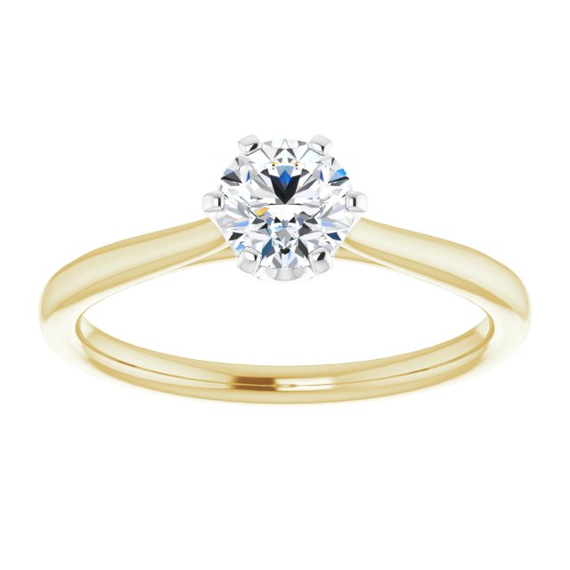0.50ct Round Brilliant Lab Grown Diamond Solitaire Engagement Ring Yellow Gold 2.4