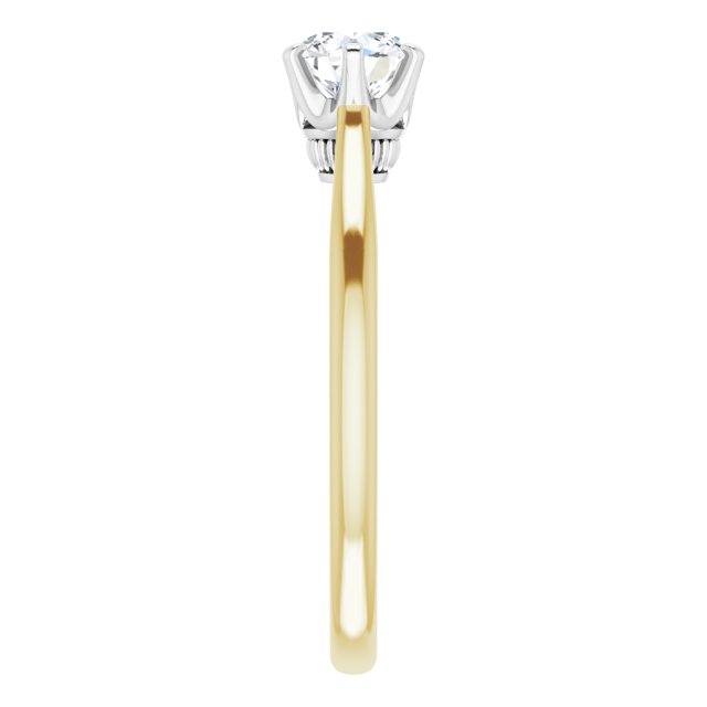 0.50ct Round Brilliant Lab Grown Diamond Solitaire Engagement Ring Yellow Gold 2.6