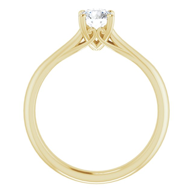 0.50ct Round Brilliant Lab Grown Diamond Solitaire Engagement Ring Yellow Gold 2