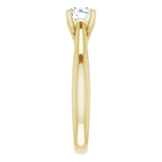 0.50ct Round Brilliant Lab Grown Diamond Solitaire Engagement Ring Yellow Gold 4
