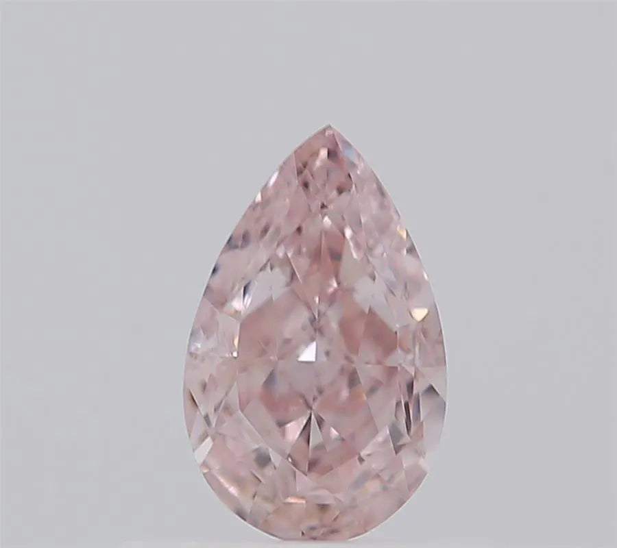 0.52ct Pear Natural Diamond (Colour Fancy Light Orangey Pink, Clarity VS2, GIA Certified)