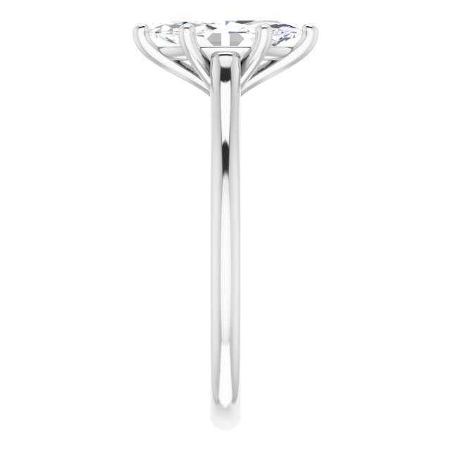 1.00 Carat Marquise Shape Lab Grown Diamond Solitaire Engagement Ring White Gold 4