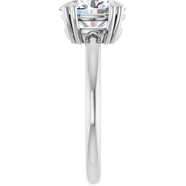 2 Carat White Gold Oval Brilliant Moissanite Solitaire Engagement Ring