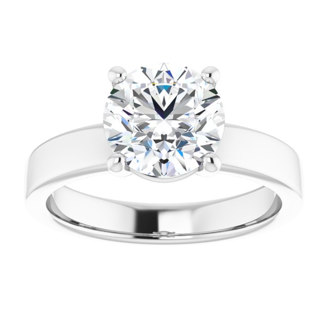 Platinum Two Carat Round Brilliant LG Diamond Ring