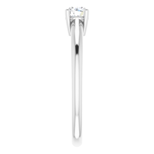 0.25 Carat White Gold Round Brilliant Moissanite Solitaire Engagement Ring