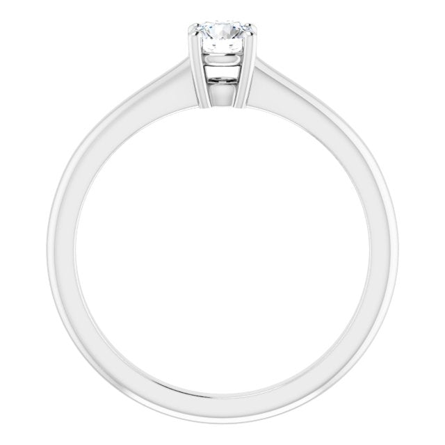 0.25 Carat White Gold Round Brilliant Moissanite Solitaire Engagement Ring