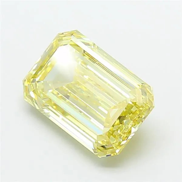 4.05ct Emerald Lab Grown Diamond (Colour Fancy Yellow, Clarity VVS2, IGI Certified)