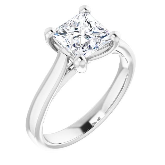 1.50ct Princess Cut Lab Grown Diamond Solitaire Engagement Ring